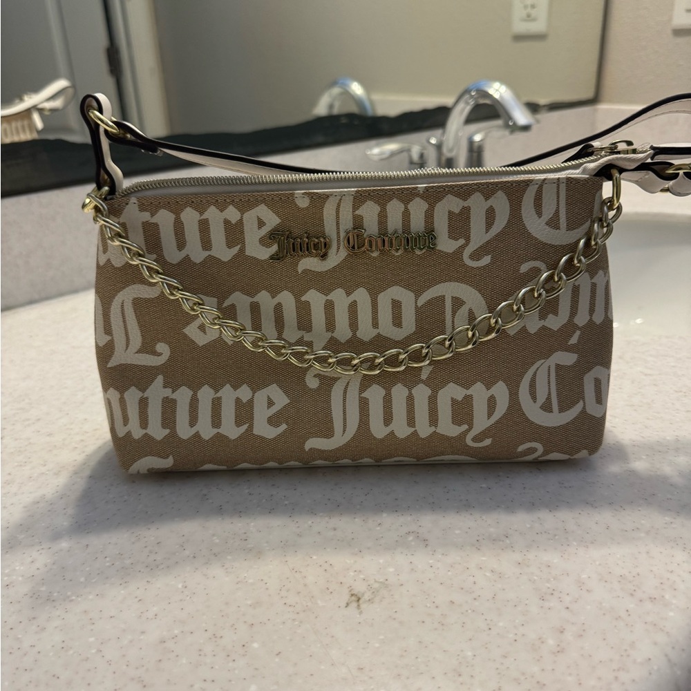 Juicy Couture Leather Handbag with Gold Chain